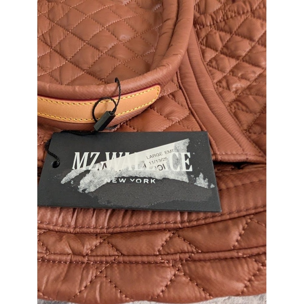 MZ Wallace Quilted Tote in Cognac Brown Nylon - Picture 8 of 16